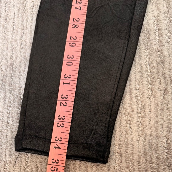 NWT Free People Vegan Stretch Leather SkinnyLeggings Womans Black SZ 2 - Picture 14 of 14